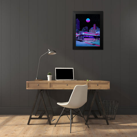 Nocturnal Paradise 4 Black Modern Wood Framed Art Print by Orozco, Danner