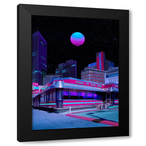 Nocturnal Paradise 4 Black Modern Wood Framed Art Print with Double Matting by Orozco, Danner