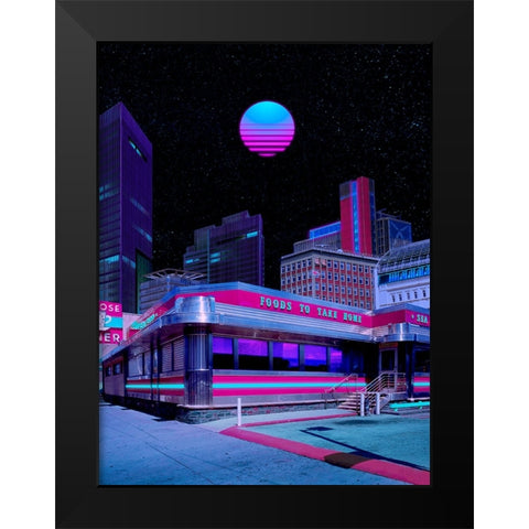 Nocturnal Paradise 4 Black Modern Wood Framed Art Print by Orozco, Danner