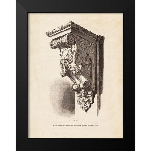 Architectural Ornament - IV Black Modern Wood Framed Art Print by CAG