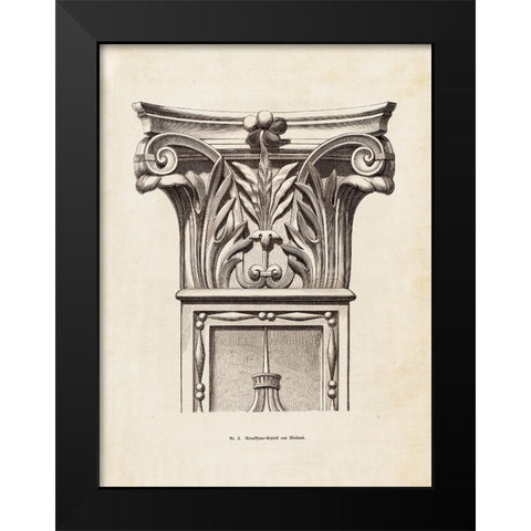 Architectural Ornament - VI Black Modern Wood Framed Art Print by CAG