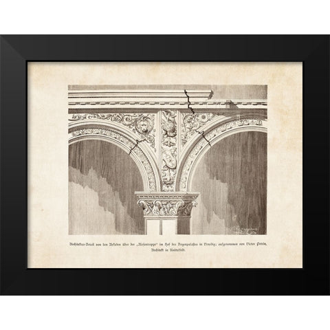 Architectural Ornament - VIII Black Modern Wood Framed Art Print by CAG
