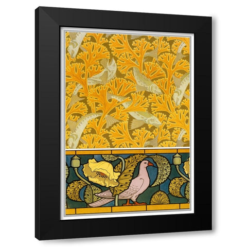 Decoration And Ornament - II Black Modern Wood Framed Art Print with Double Matting by CAG