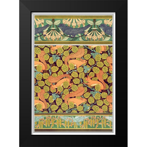 Decoration And Ornament - III Black Modern Wood Framed Art Print by CAG