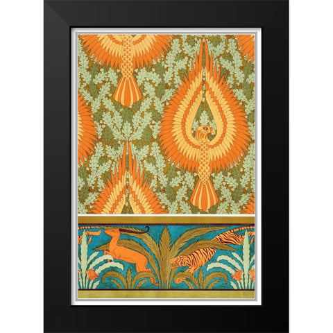 Decoration And Ornament - IV Black Modern Wood Framed Art Print by CAG