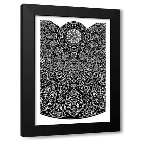 Decoration And Ornament - VII Black Modern Wood Framed Art Print with Double Matting by CAG