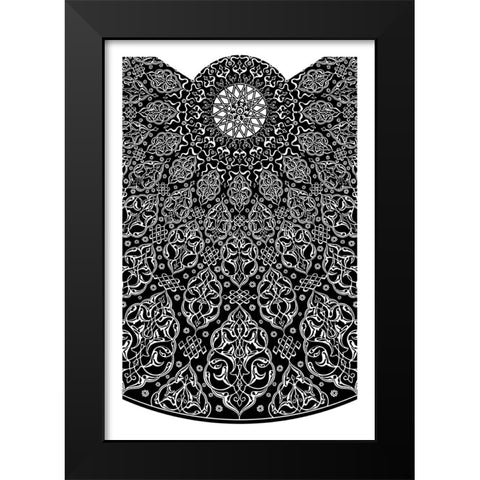Decoration And Ornament - VII Black Modern Wood Framed Art Print by CAG