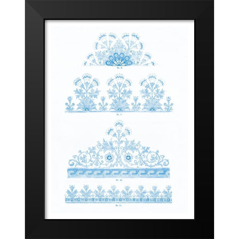 Vintage Pattern III Black Modern Wood Framed Art Print by Gewerbehalle