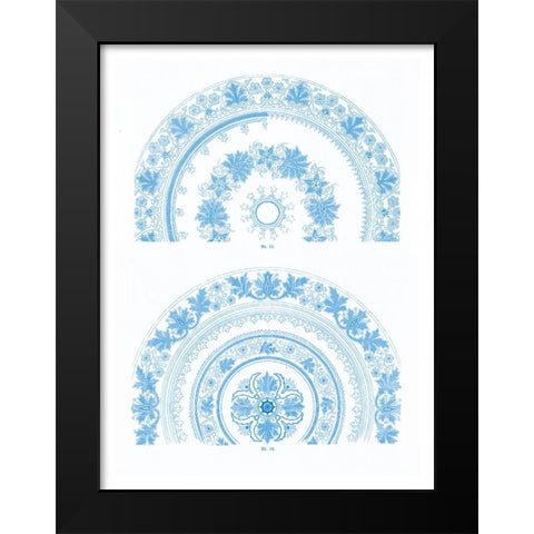 Vintage Pattern VI Black Modern Wood Framed Art Print by Gewerbehalle