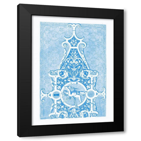 Vintage Pattern VIII Black Modern Wood Framed Art Print by Gewerbehalle