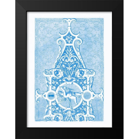 Vintage Pattern VIII Black Modern Wood Framed Art Print by Gewerbehalle
