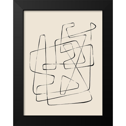 Heading Nowhere Black Modern Wood Framed Art Print by CAG