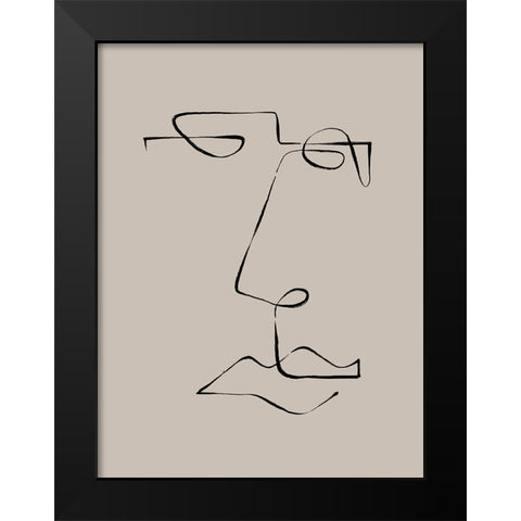 Face Study I Black Modern Wood Framed Art Print by CAG
