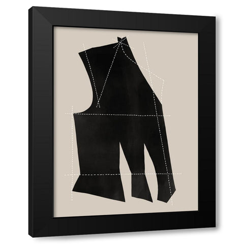 Stitch I Black Modern Wood Framed Art Print by CAG
