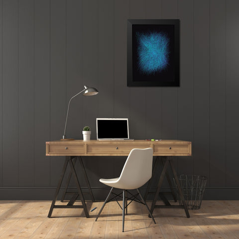 Strokes II Black Modern Wood Framed Art Print by Sina