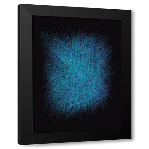 Strokes II Black Modern Wood Framed Art Print by Sina