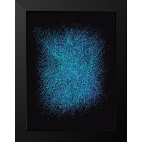 Strokes II Black Modern Wood Framed Art Print by Sina