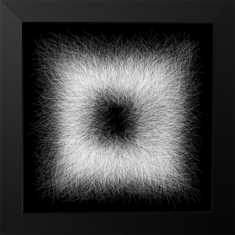 Strokes III Black Modern Wood Framed Art Print by Sina