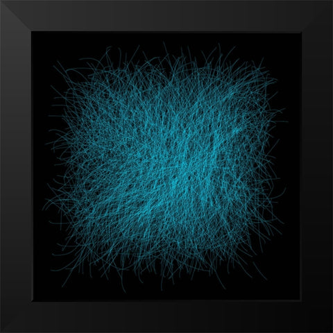 Strokes IV Black Modern Wood Framed Art Print by Sina