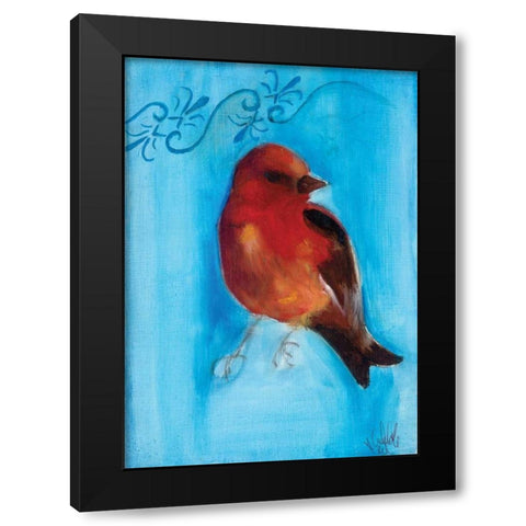 Bird Study II Black Modern Wood Framed Art Print with Double Matting by Adkin, Arielle