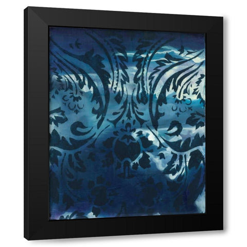 Indigo Patterns IV Black Modern Wood Framed Art Print by Adkin, Arielle