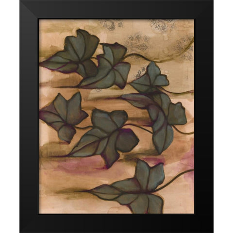 Leaves I Black Modern Wood Framed Art Print by Adkin, Arielle