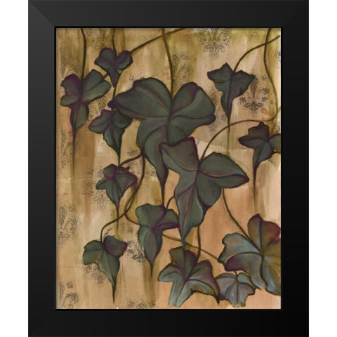 Leaves II Black Modern Wood Framed Art Print by Adkin, Arielle