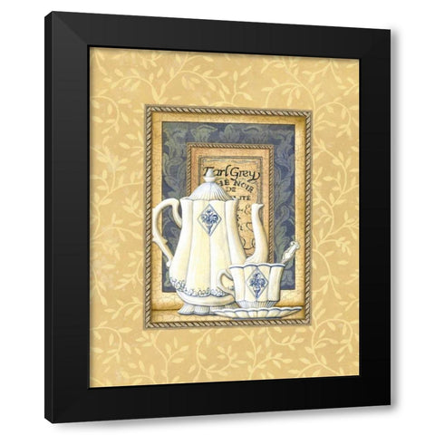 Earl Grey Black Modern Wood Framed Art Print by Audrey, Charlene