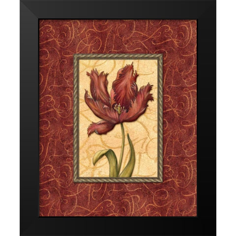 Red Passion II Black Modern Wood Framed Art Print by Audrey, Charlene
