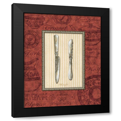 Knife Black Modern Wood Framed Art Print by Audrey, Charlene