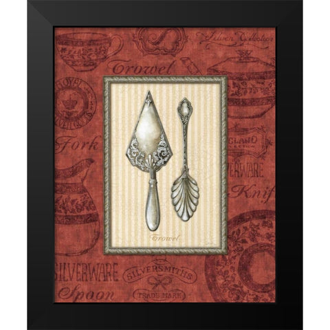 Trowel Black Modern Wood Framed Art Print by Audrey, Charlene
