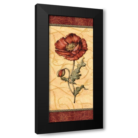 Red Passion Pavot Black Modern Wood Framed Art Print with Double Matting by Audrey, Charlene