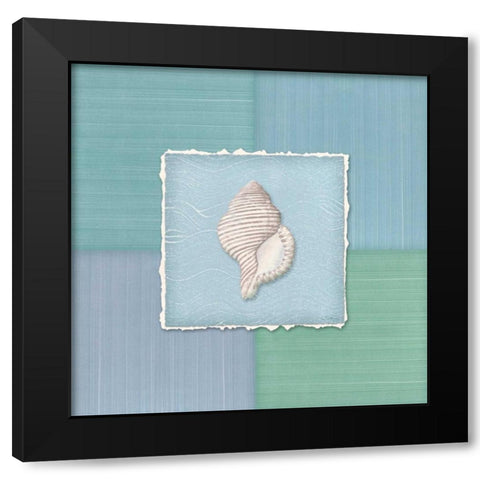 Blue Sea II Black Modern Wood Framed Art Print with Double Matting by Audrey, Charlene