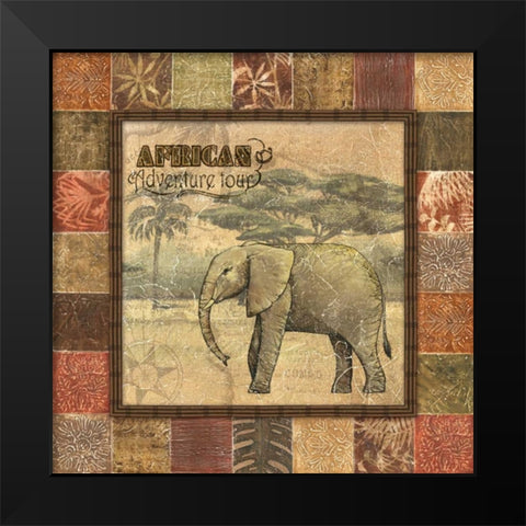 Safari II Black Modern Wood Framed Art Print by Audrey, Charlene
