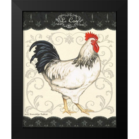 Le Coq I Black Modern Wood Framed Art Print by Babbit, Gwendolyn