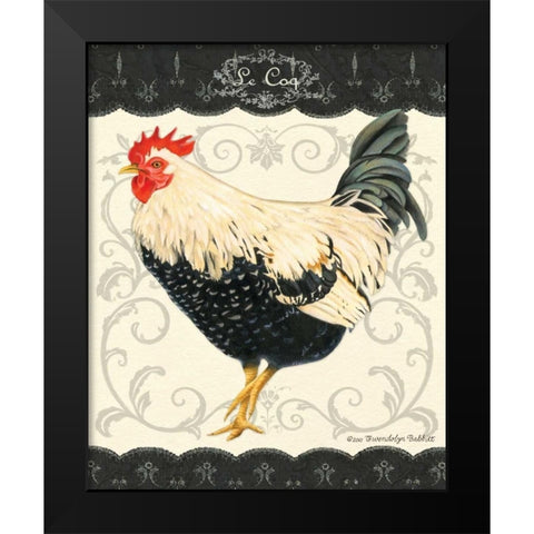 Le Coq II Black Modern Wood Framed Art Print by Babbit, Gwendolyn