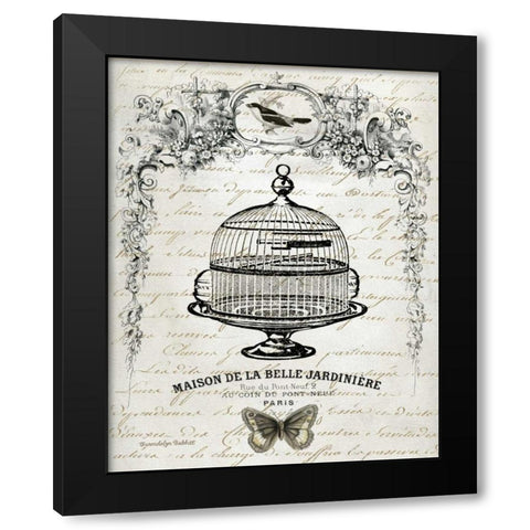 French Birdcage I Black Modern Wood Framed Art Print with Double Matting by Babbit, Gwendolyn