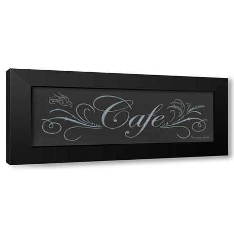 Cafe Chalkboard Black Modern Wood Framed Art Print with Double Matting by Babbitt, Gwendolyn