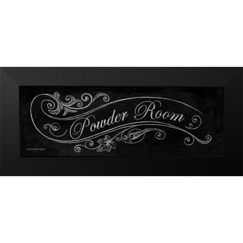 Chalk Powder Room Black Modern Wood Framed Art Print by Babbitt, Gwendolyn