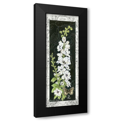 Delphinium Black Modern Wood Framed Art Print with Double Matting by Babbitt, Gwendolyn