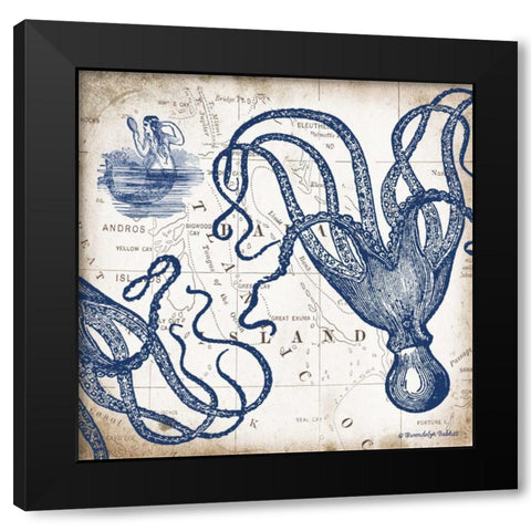 Octopi I Black Modern Wood Framed Art Print with Double Matting by Babbitt, Gwendolyn