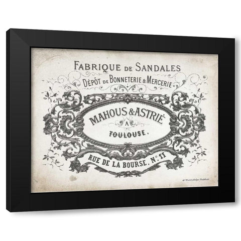 French Letterhead II Black Modern Wood Framed Art Print by Babbitt, Gwendolyn