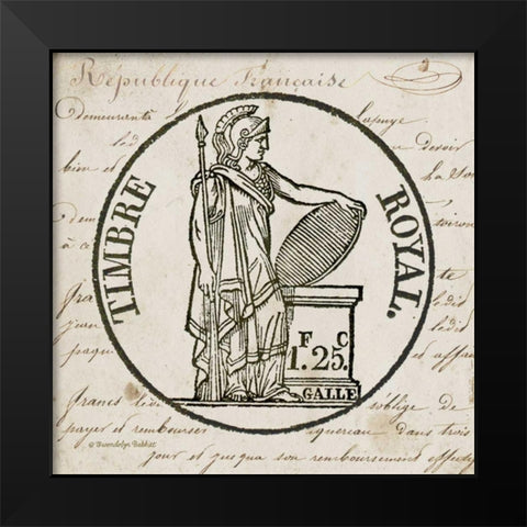 French Stamp I Black Modern Wood Framed Art Print by Babbitt, Gwendolyn