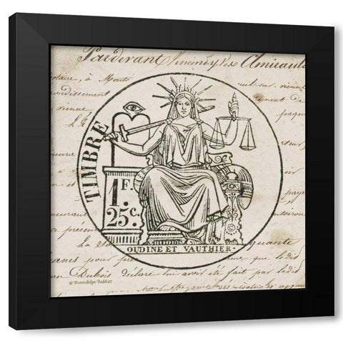 French Stamp II Black Modern Wood Framed Art Print by Babbitt, Gwendolyn