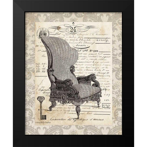 French Chair I Black Modern Wood Framed Art Print by Babbitt, Gwendolyn