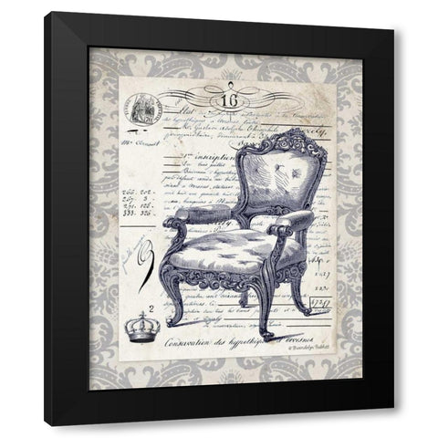 Indigo Chair II Black Modern Wood Framed Art Print by Babbitt, Gwendolyn