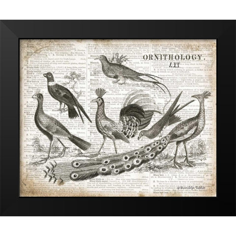Birds II Black Modern Wood Framed Art Print by Babbitt, Gwendolyn