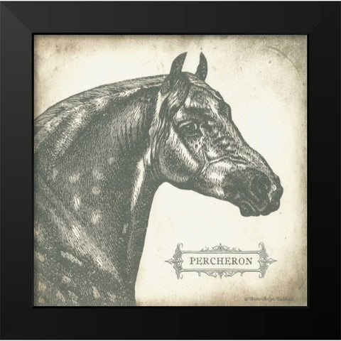 Percheron Black Modern Wood Framed Art Print by Babbitt, Gwendolyn