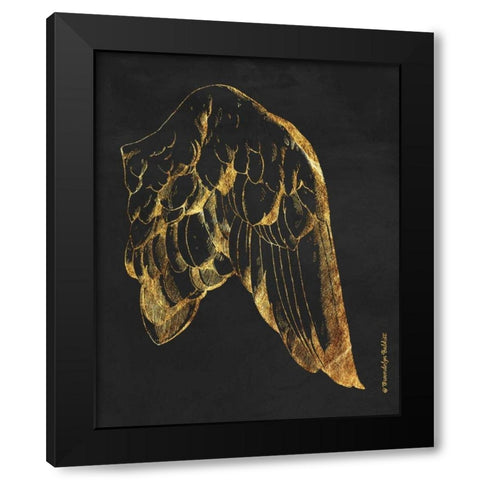 Gold Wing II Black Modern Wood Framed Art Print by Babbitt, Gwendolyn