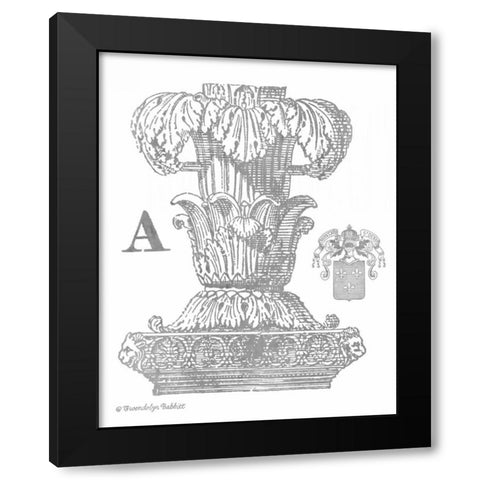 Gray Column A Black Modern Wood Framed Art Print with Double Matting by Babbitt, Gwendolyn